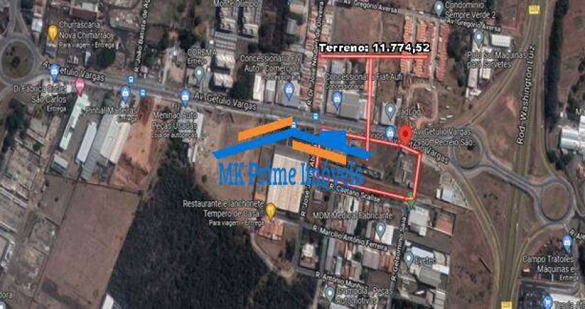 Área de 11.774,52 mts² plana - São Carlos - SP Estuda BTS R$120.000,00