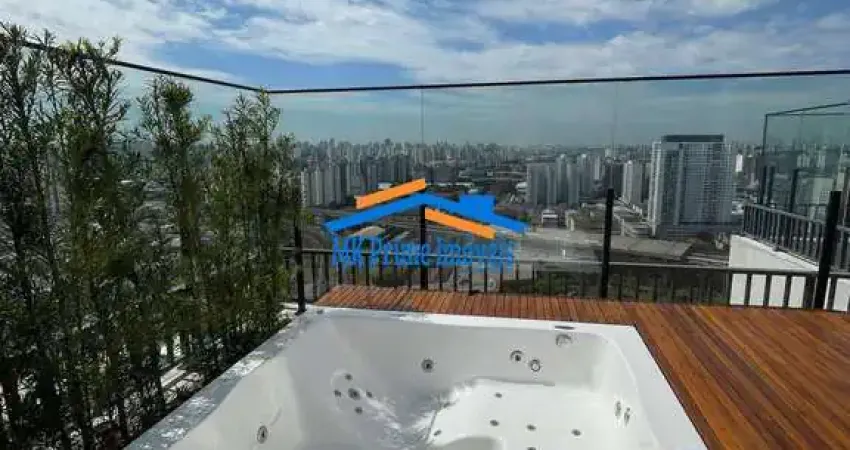 Linda cobertura penthouse no brás, com 123m² mobiliado, 1suite.