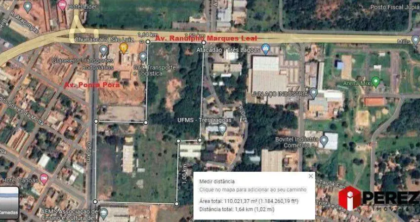Terreno à venda na Avenida Ranulpho Marques Leal, Distrito Industrial II, Três Lagoas