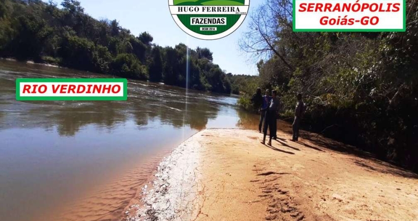FAZENDA TOP/SERRANÓPOLIS/GO - DUPLA APTIDÃO - 7KM DE RIO DENTRO DA FAZENDA