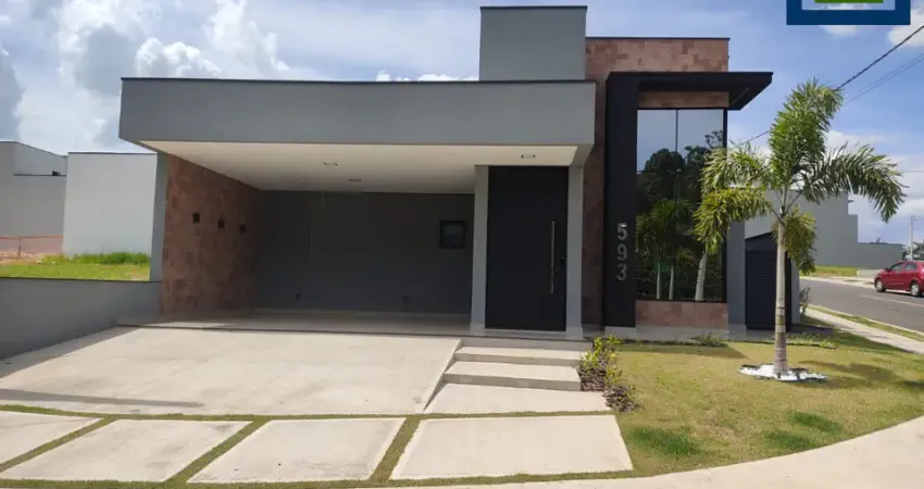 Linda Casa Térrea de 133m² de Área Construída e Terreno 239m² à venda no excelente Condomínio Fechado Gran Reserve em Indaiatuba- SP.