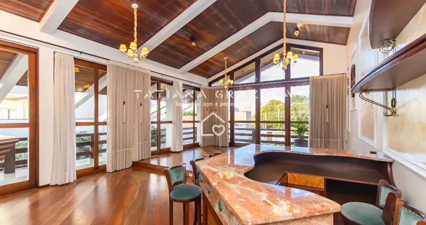 Casa de Alto Padrão no Centro de São José dos Pinhais – 460m², 4 suítes, salão de festas, terreno de 1.277m²
