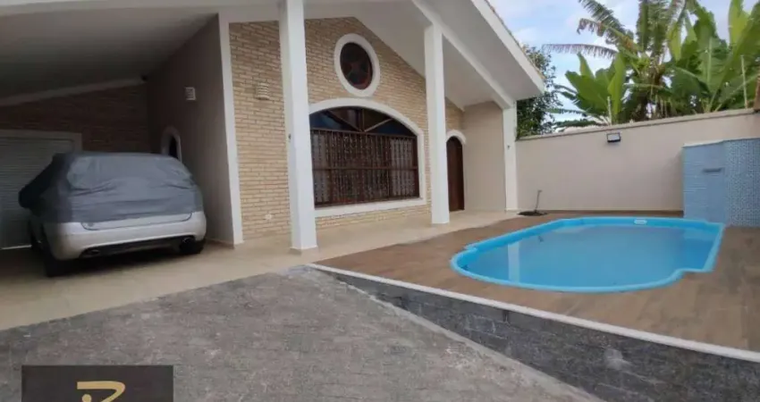 Casa 80 mts da praia com 3 dormitórios para alugar, 139 m² por R$ 3.810/mês - Parque Balneário Oásis - Peruíbe/SP
