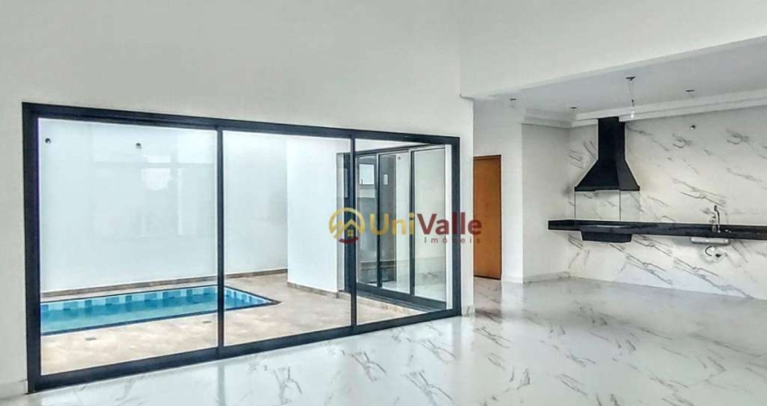Casa térrea nova com 3 dormitórios à venda, 207m² por R$ 1.200.000 - Condomínio Cataguá Way Norte - Taubaté/SP