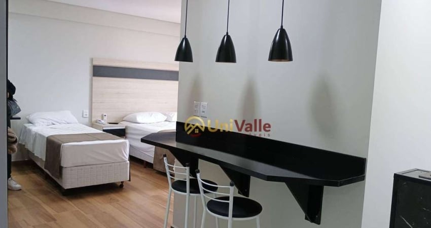 Apartamento com 1 dormitório para alugar, 45 m² por R$ 2.350,00/mês - Centro - Taubaté/SP