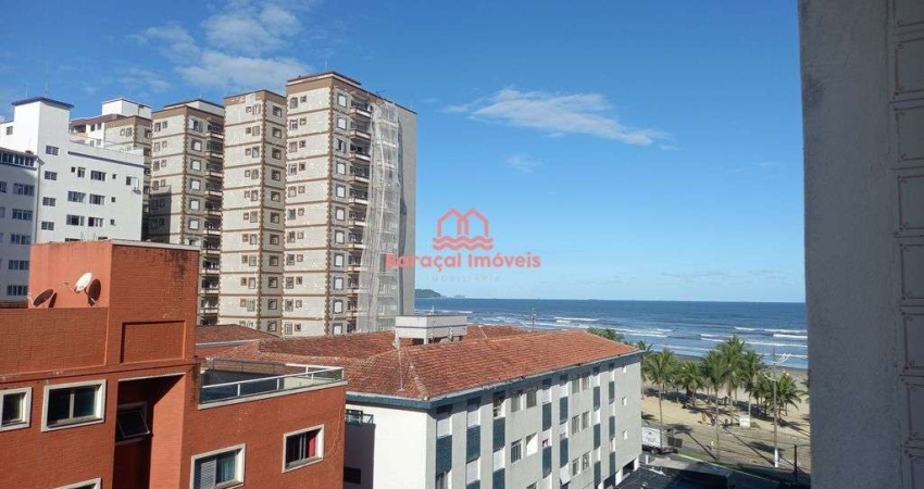 Apartamento para aluguel, prédio frente mar, mobiliado com vista lateral do mar