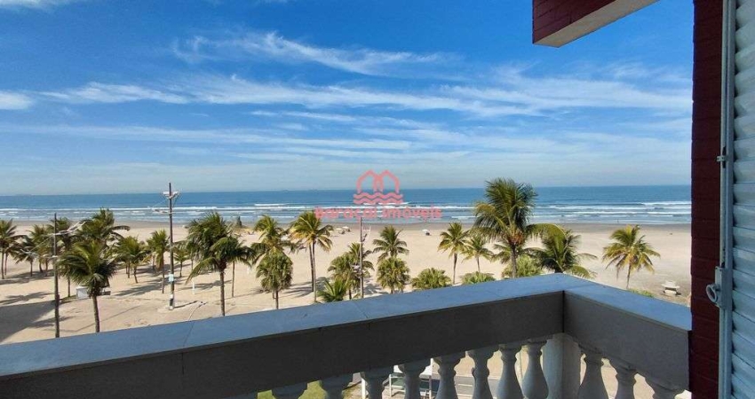 Apartamento para locação frente o mar, Ocian, 1 dorm, elevador, mobiliado, vaga