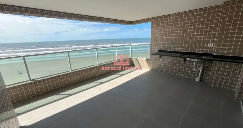 Apartamento frente mar 3 quartos lazer completo jd real praia grande