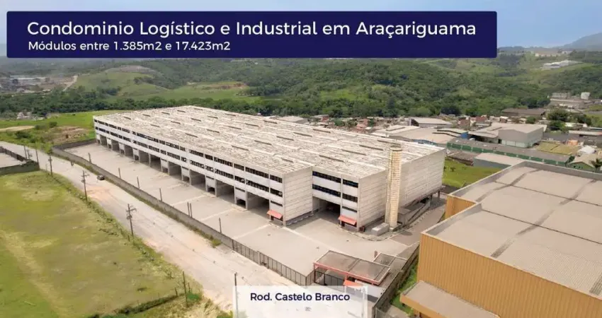 Galpão comercial para locação com 14 vagas de garagem e 1.385m² de área.