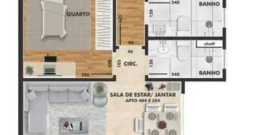 Apartamento à venda – santa terezinha | 55m² | 2 quartos | suíte | 1 vaga | r$ 405.000,00