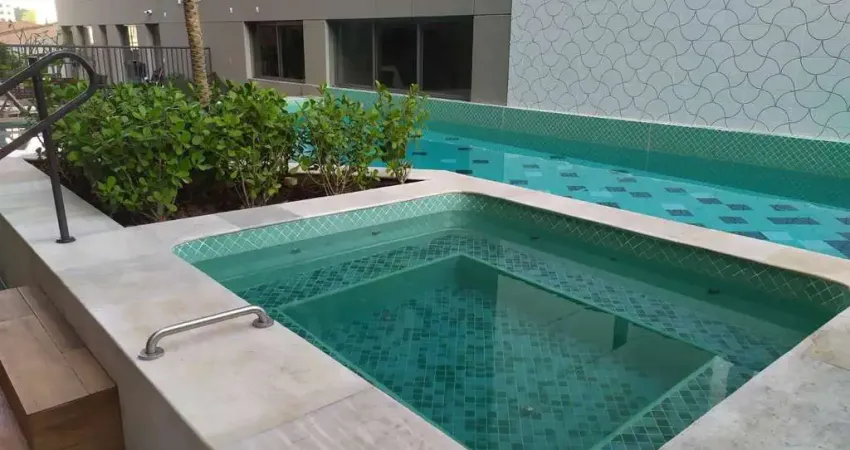 Apartamento de 26m² para locação, pinheiros, são paulo, sp salão de festas gourmet, piscina, deck molhado com bangalo, hidromassagem, solarium