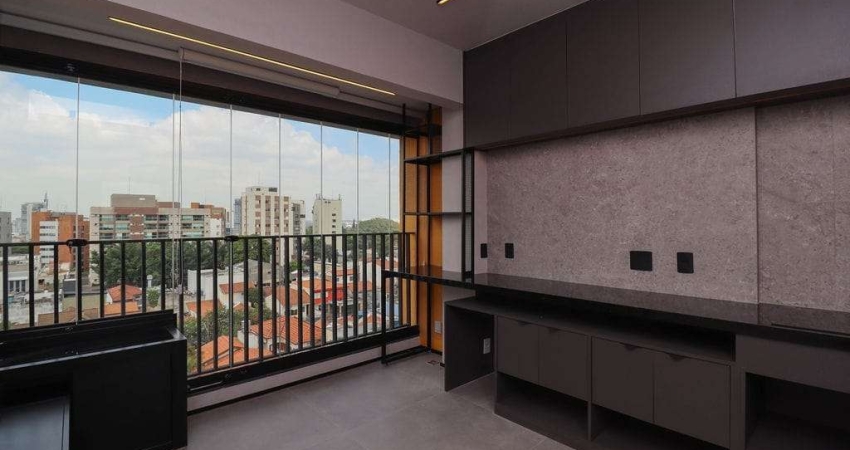 Studio de 23m² para locação, Vila Madalena, São Paulo, SP. com Cozinha planejada, Piso em porcelana