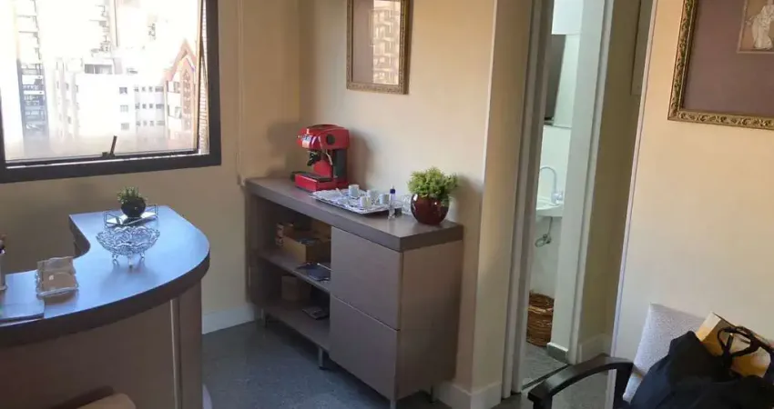 Sala de 40m² para venda, indianópolis, são paulo, sp são 2 salas, recepção, copa, banheiro social, 1 vaga para auto