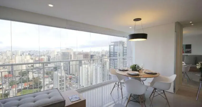 Apartamento mobiliado de 56m² com terraço para locação, itaim bibi, são paulo, sp. com 1 suíte, sala ampla, 1 vaga de garagem.