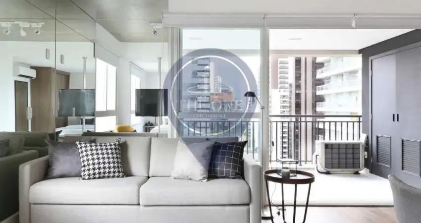 Apartamento para locação na cidade monções, são paulo-sp: 1 quarto, 2 salas, 1 banheiro, 1 vaga de garagem, 70m²