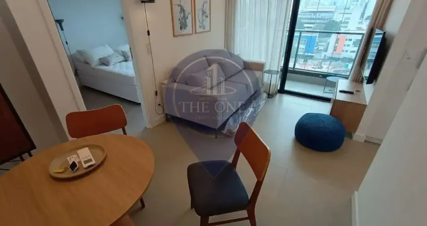 Apartamento para locação em pinheiros, são paulo-sp: 1 quarto, 2 salas, 1 banheiro, 1 vaga de garagem - 40m².