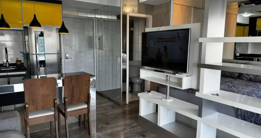 Studio de 33m² mobiliado para locação, santo amaro, são paulo, sp. com 1 dormitório, ar-condicionado, 1 vaga de garagem.