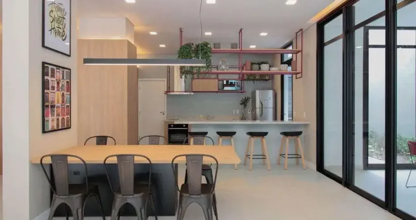 Studio de 23m² para locação, vila madalena, são paulo, sp. com cozinha planejada, piso em porcelanato sem vaga.