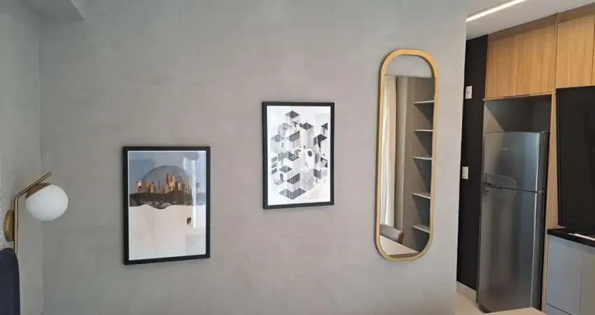 Flat à venda, mobiliado com sacada,  lazer completo, localizado em alameda iraé, indianópolis