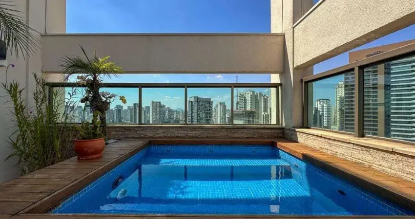 Cobertura duplex 3 dormitorios 3 suites 4 vagas  à venda, brooklin paulista, são paulo, sp