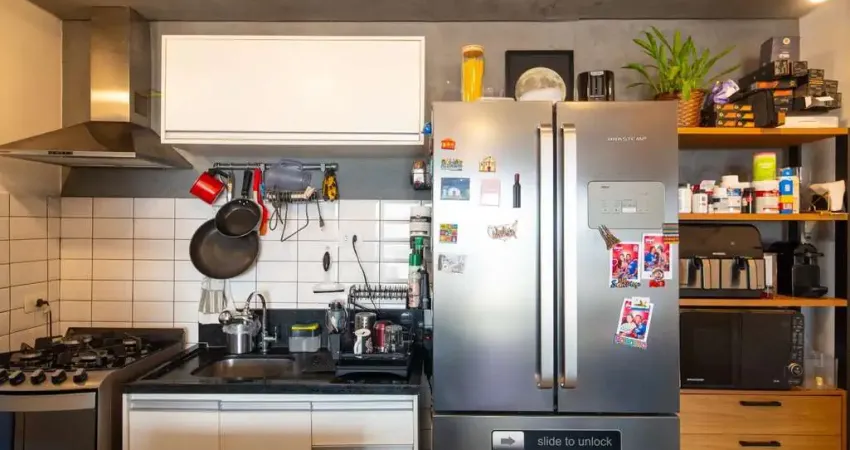 Apartamento mobiliado, com 45m², 1 vaga, à venda, brooklin paulista, são paulo, sp