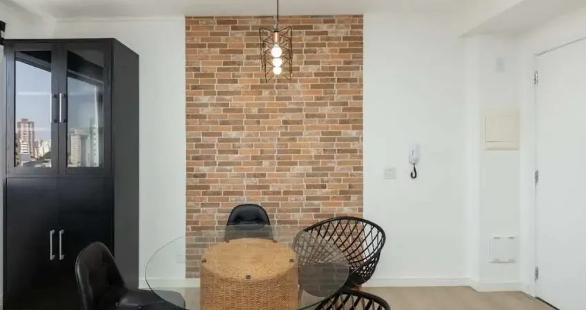 Apartamento mobiliado de 36m² à venda, chácara inglesa, são paulo, sp. com 1 dormitório, sala integrada à cozinha, sem vaga.