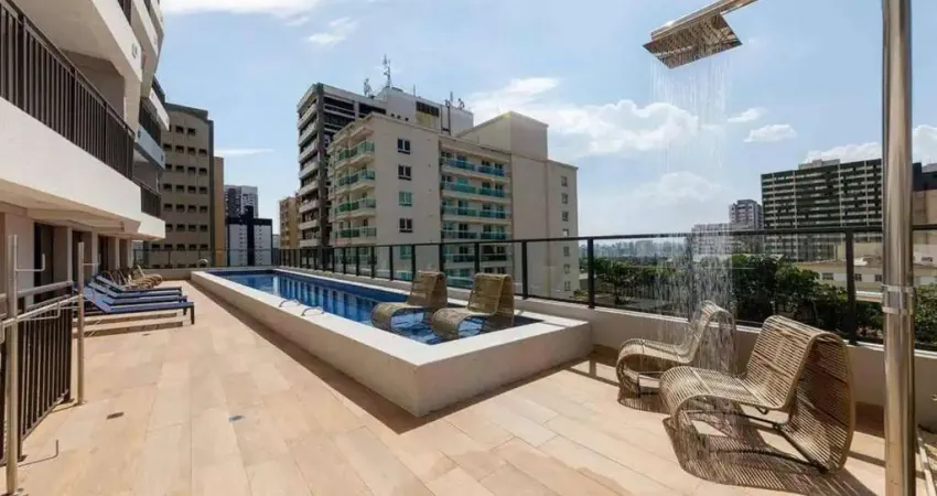 Apartamento de 34m² para locação, santo amaro, são paulo, sp. com 1 dormitório sendo suíte, sem vaga de garagem.
