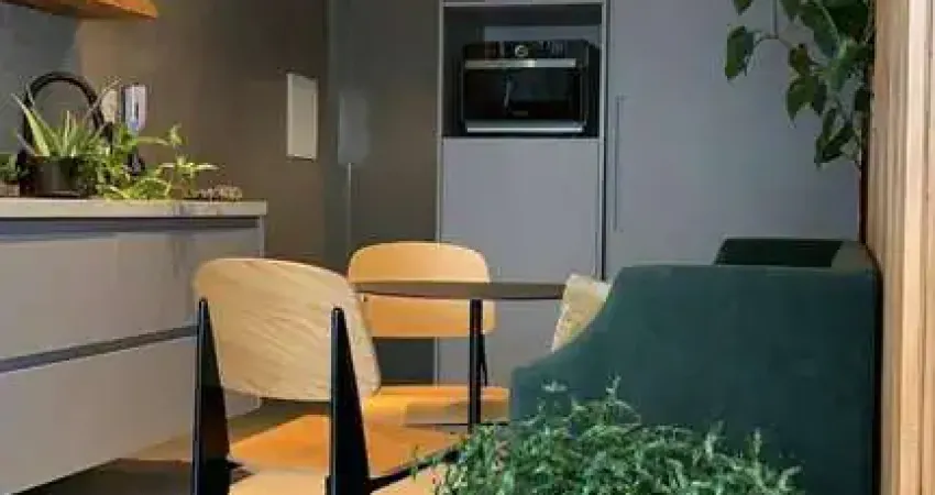 Apartamento novo e mobiliado de 44m² à venda, pinheiros, são paulo, sp. com 1 dormitório, sala, varanda, 1 vaga.