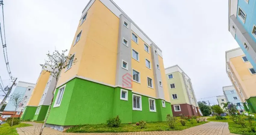 Imperdível apartamento novo por  R$279mil   divisa de Santa Felicidade em Almirante Tamandaré-PR, 2 quartos, 1 sala, 1 banheiro e vaga de garagem.