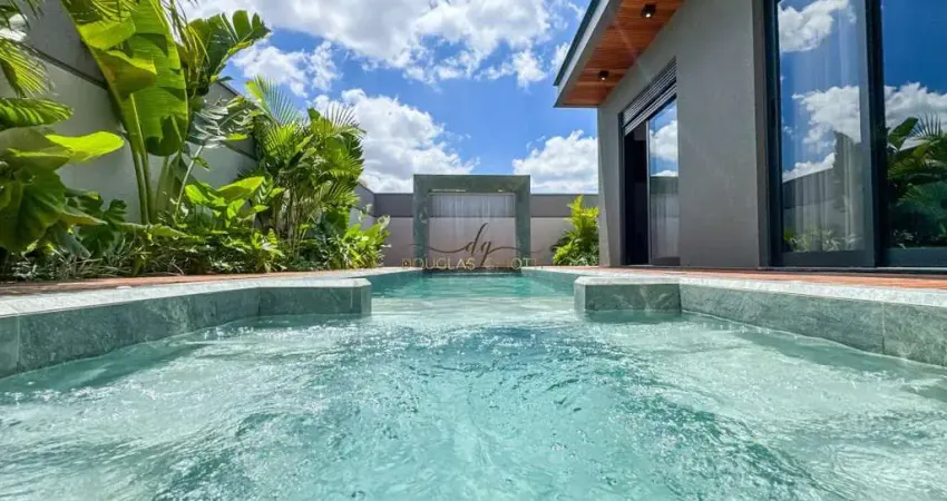 Linda casa em condomínio com piscina em indaiatuba - parque villa dos pinheiros - 525m²