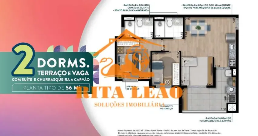 Apartamento com 2 quartos à venda na Vila Augusta, Guarulhos 