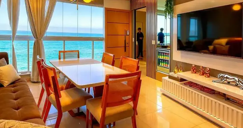 Apartamento 3 quartos a venda de para frente mar da praia do morro finamente mobiliado e decorado