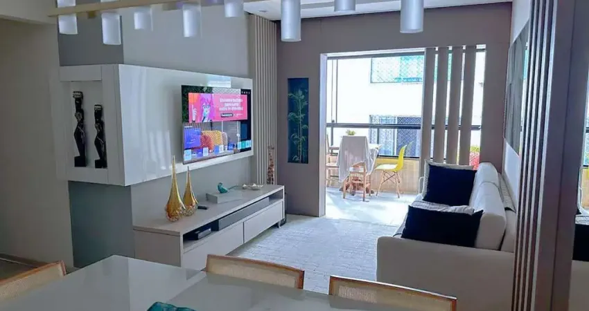 Apartamento 3 quartos a venda na orla com vista definitiva para o mar, totalmente mobilidado e decorado