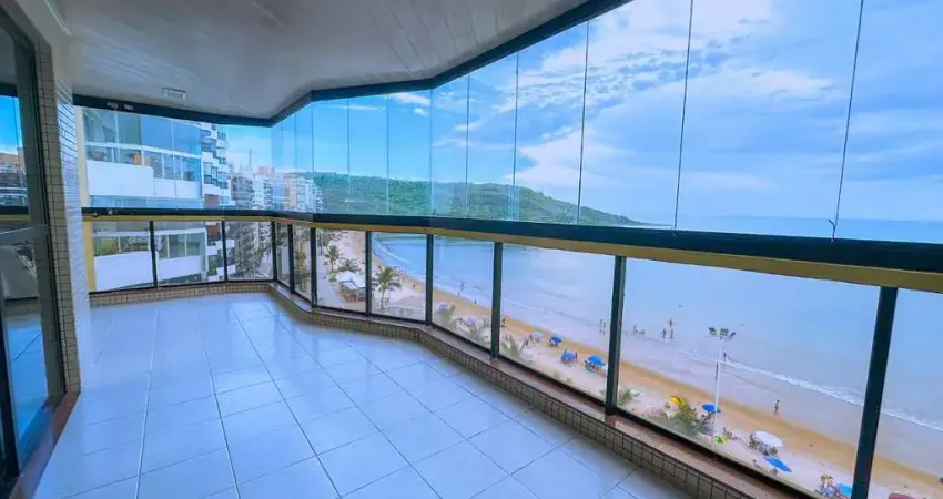 Apartamento de alto padrão a venda de frente para o mar com 4 suítes na deslumbrante praia do morro, em guarapari