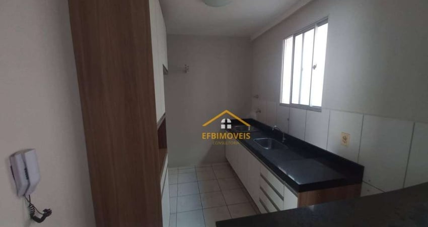 Apartamento com 2 dormitórios para alugar, 45 m² por R$ 1.245,00/mês - Jardim Recanto - Americana/SP