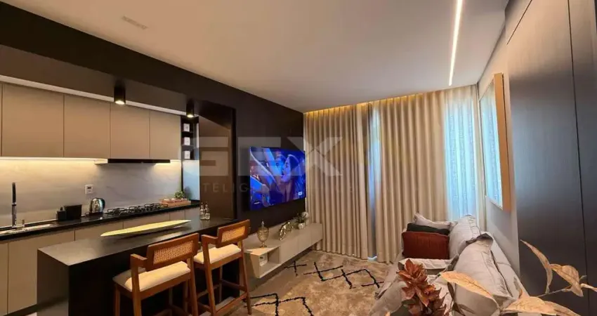 Apartamento à venda de porteira fechada no centro, 3 quartos, 1 suíte e 2 vagas.