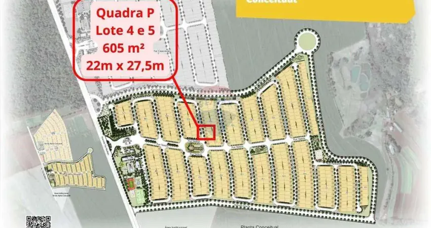 Terreno de 605 m² no terras alpha cascavel 2 - condomínio fechado