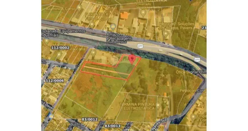 Terreno industrial as margens da br 277 a poucos metros do viaduto do 14 de novembro