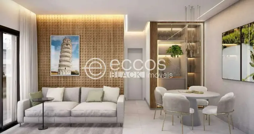 Apartamento à venda, 2 quartos, 1 suíte, 2 vagas, santa mônica - uberlândia/mg