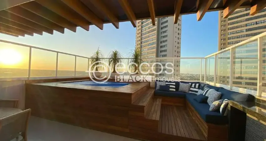 Cobertura para aluguel, 3 quartos, 3 suítes, 3 vagas, jardim karaíba - uberlândia/mg