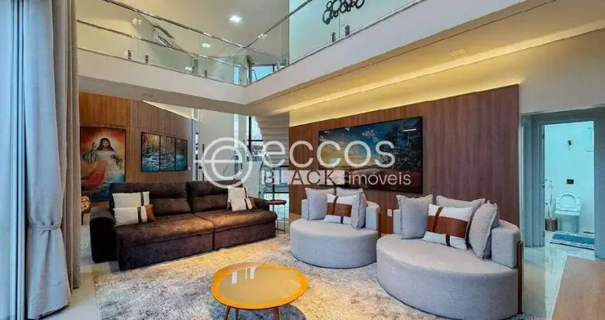 Casa em condomínio à venda, 4 quartos, 4 suítes, 8 vagas, novo mundo - uberlândia/mg