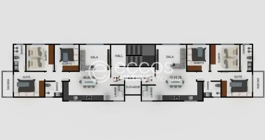 Apartamento à venda, 3 quartos, 1 suíte, 1 vaga, presidente roosevelt - uberlândia/mg