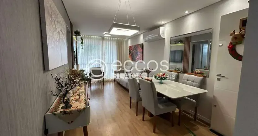 Apartamento à venda, 2 quartos, 1 suíte, 2 vagas, santa mônica - uberlândia/mg