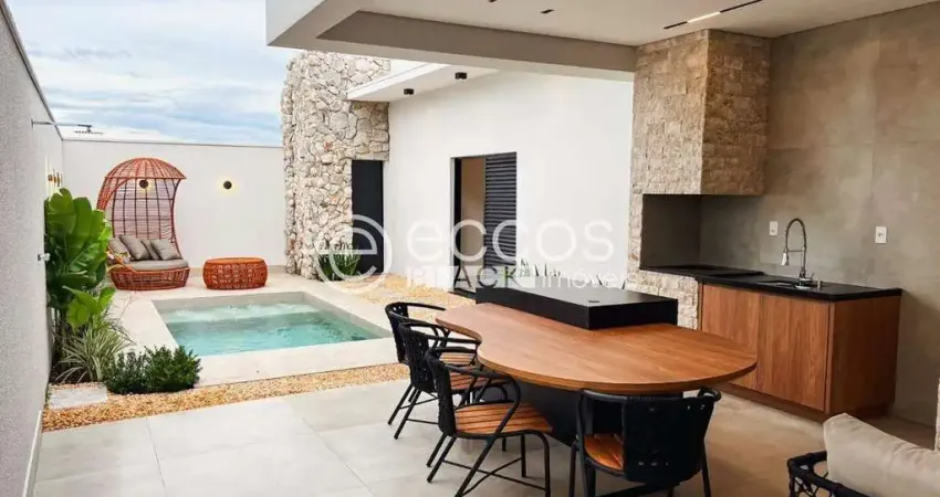 Casa em condomínio à venda, 3 quartos, 3 suítes, 4 vagas, laranjeiras - uberlândia/mg