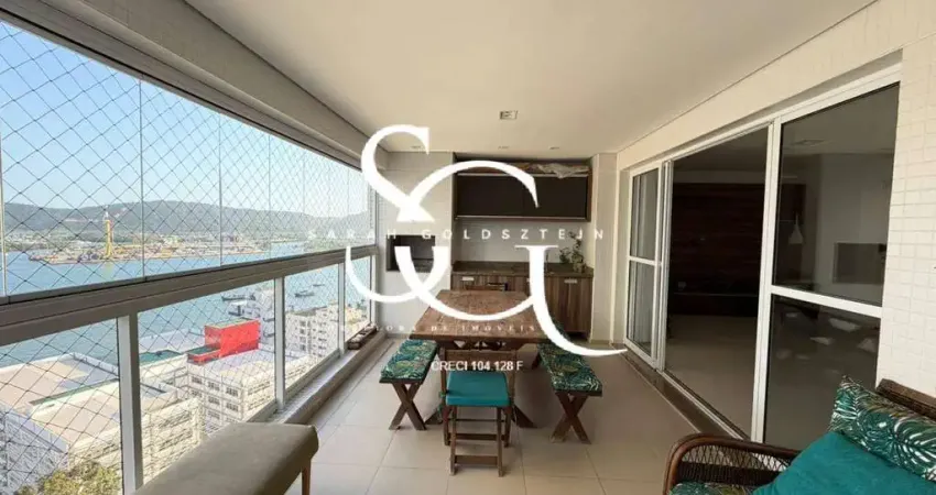 Apartamento na ponta da praia, 3 dormitórios/suíte/2 vagas/lazer completo.