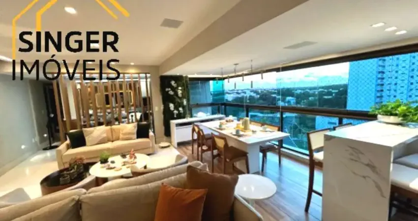 Aptº em alphaville i > 'porteira fechada' > 3 quartos (2 suítes) + 1 gabinete, sala ampla em 3 ambientes, lavabo, 3 vagas, 2 depósitos, 139,00 m²