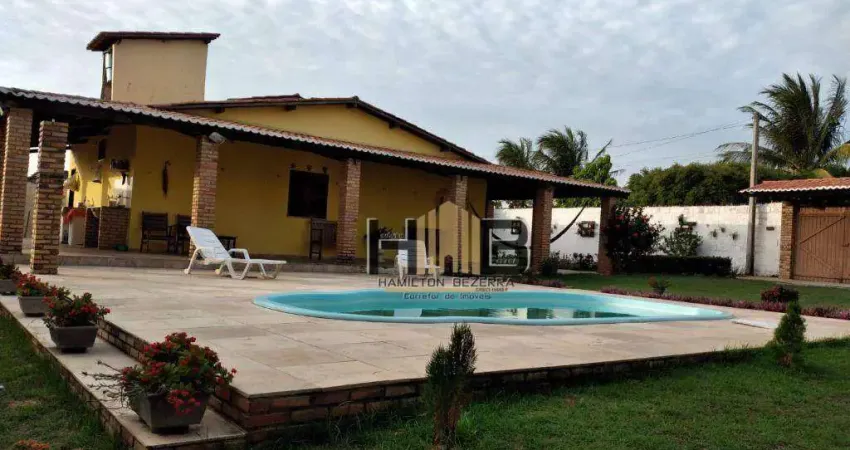 Casa com PIscina Final de Semana em Beberibe - Morro Branco - Chácara com 3 dormitórios para alugar, 900 m² por R$ 1.700,00