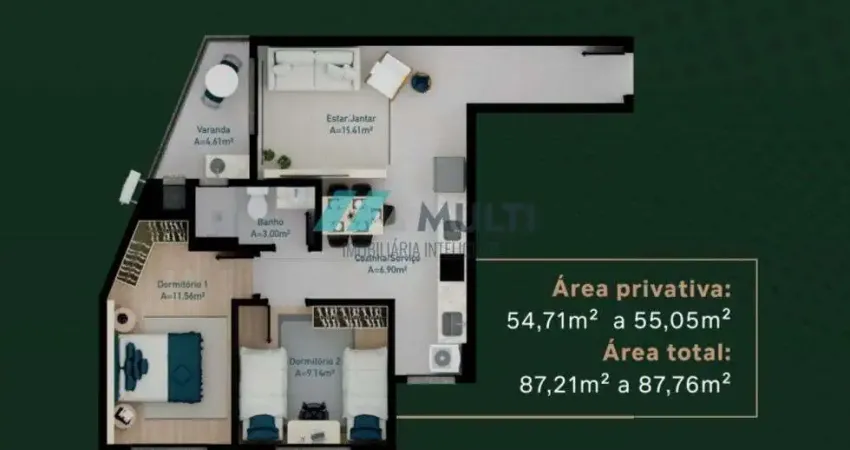 Apartamento à venda no bairro Cachoeira do Bom Jesus - Florianópolis/SC