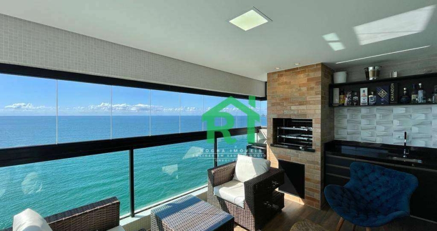 Apartamento frente mar com 3 quartos (3 suítes), 2 vagas e lazer à venda em Pitangueiras, Guarujá | Rocha Imóveis Guarujá