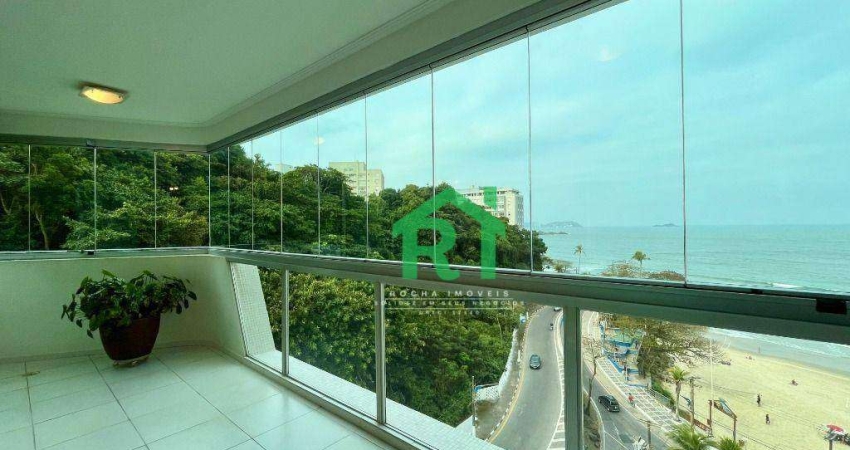 Apartamento frente mar com 3 quartos (2 suítes), 2 vagas e lazer à venda em Jardim Astúrias, Guarujá | Rocha Imóveis Guarujá